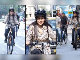 ​Amruta Fadnavis: अमृता फडणवीस दिसल्या सायकल चालवताना, घेतला मोठा निर्णय,  पाहा Video
