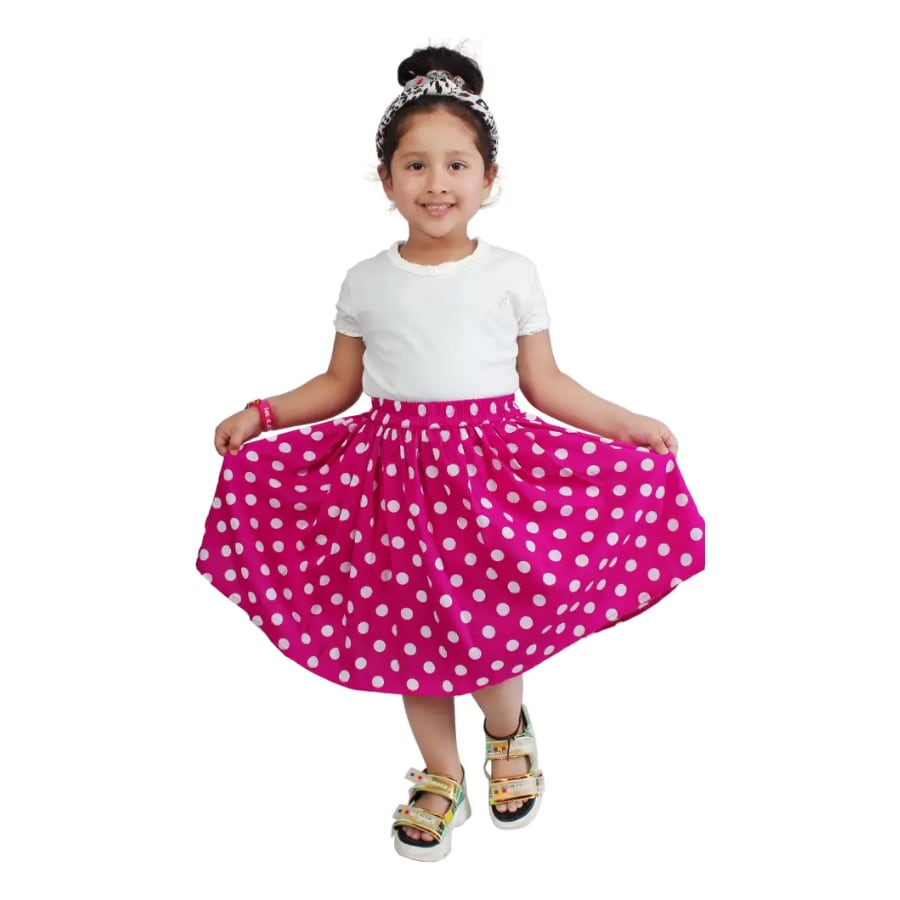 Click to buy Klowvila Fashion Girls Flared Pink Skirt
