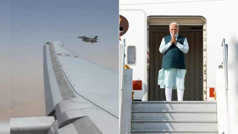 Watch: UAE's F-16 Jets Escort PM Modi's Aircraft As He Arrives In Abu Dhabi