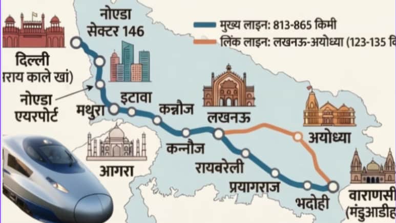 दिल्ली से 2 घंटे में लखनऊ, 4 घंटे में वाराणसी, रेलवे का हाईस्पीड प्लान, नोएडा समेत यूपी के 14 शहरों को फायदा&nbsp;