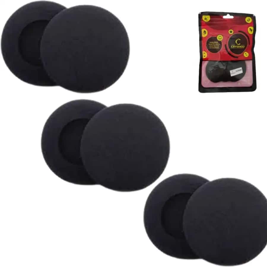 Click here to buy: Crysendo 50mm Sponge Earbud Cushion Pads for Headphone