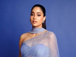 Janhvi Kapoor Stuns In Blue Manish Malhotra Saree With A Modern <i>Dupatta</i> Twist
