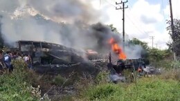 16 Killed After Bus, Fuel Tanker Collide In Indonesia