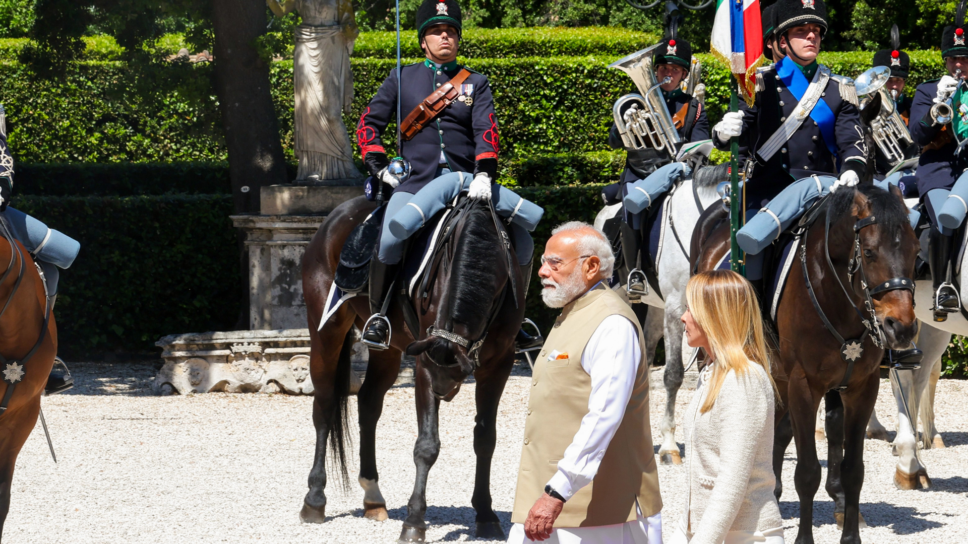 PM Modi's Rome Visit Begins With Grand Welcome & Viral Meloni Moments