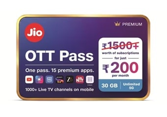 Jio ने पेश किया OTT Pass, 30GB डाटा के साथ 12+ OTT ऐप, लाइव चैनल के साथ ऐसे फायदे, जानें कीमत