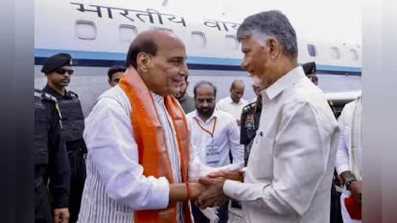 Rajnath Singh, Andhra CM Lay Foundation For Rs 16,000-Cr Fighter Jet Infra Project