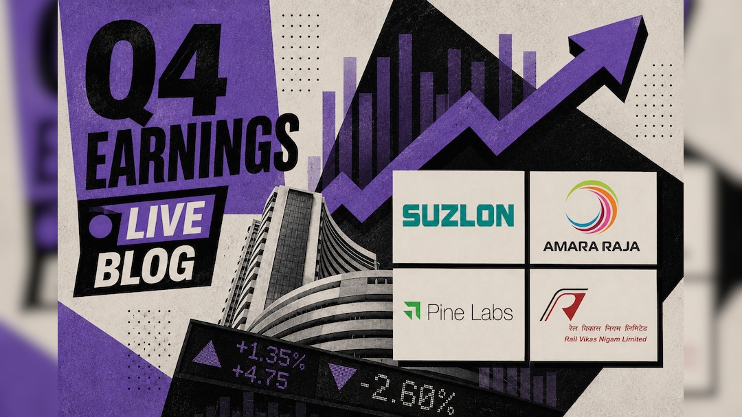 Q4 Earnings Live Updates: Blue Jet Profit Falls 41%; Suzlon, RVNL, Amara Raja In Focus