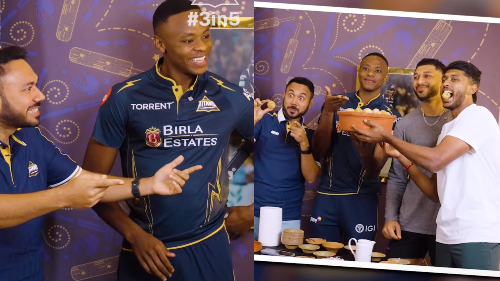 Gujarat Titans Players Take A Fun Panipuri Challenge Ahead Of IPL 2026 Final