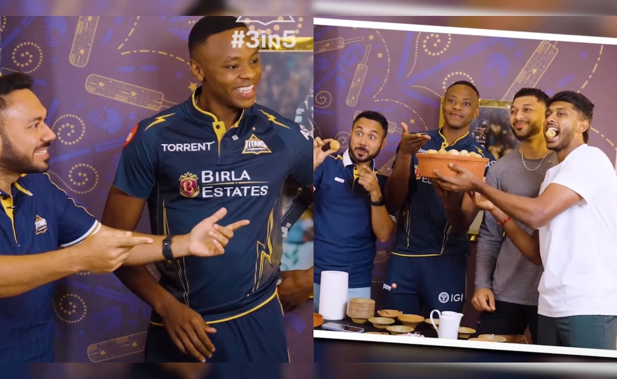 Watch: Gujarat Titans Players Take A Fun Panipuri Challenge Ahead Of IPL 2026 Final