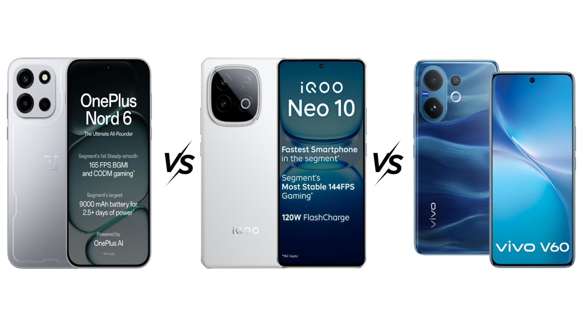 OnePlus Nord 6 vs iQOO Neo 10 5G vs Vivo V60 में जानें कौन सा फोन है सबसे बेस्ट!