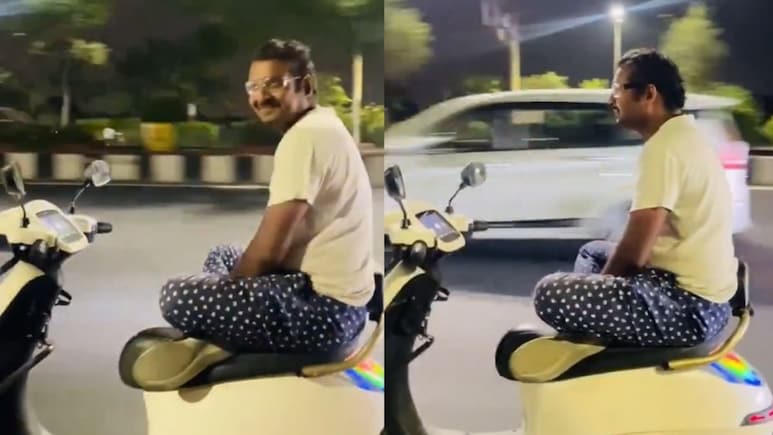 लखनऊ में खतरनाक स्टंट, चलती स्कूटी पर हाथ-पैर मोड़कर बैठा युवक, वीडियो वायरल