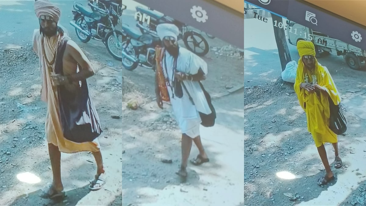 Karnataka Crime News: सीसीटीवी में कैद हुए तीन कथित साधु, इन्हीं पर लूट का है आरोप.   