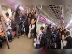 Video: Water Leaks Inside Pune Metro Coach After Heavy Rain