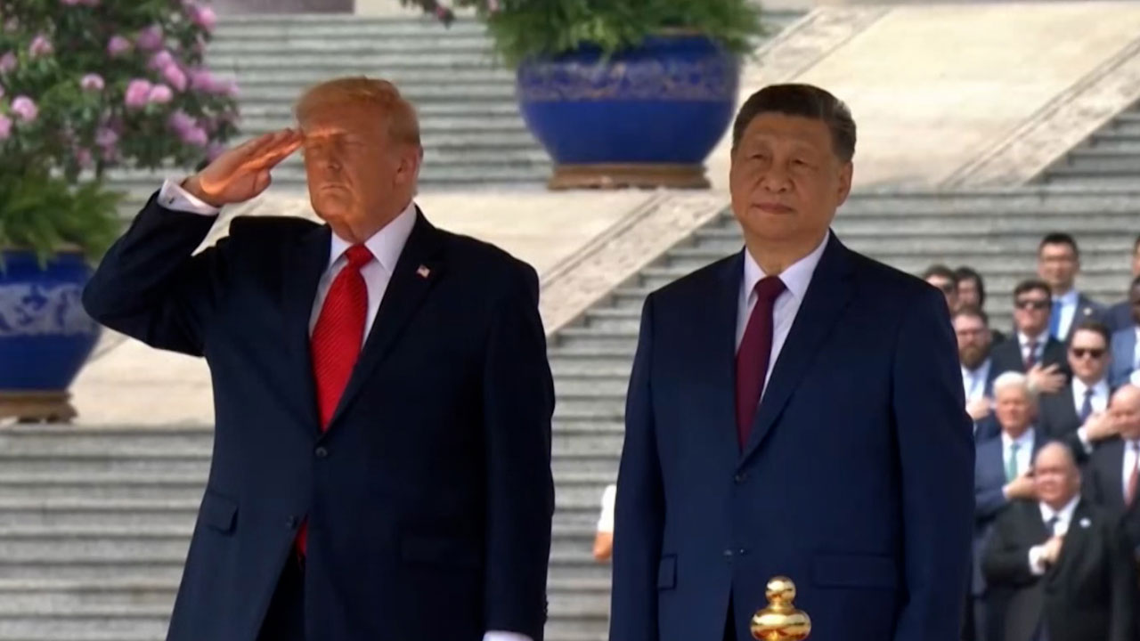 Trump Accorded Ceremonial Welcome As He Arrives In China For Talks With Xi