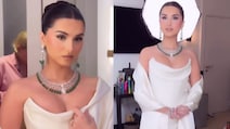 Tara Sutaria Brings Vintage Glamour In Ivory Corset Gown At Cannes