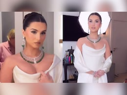 Tara Sutaria Brings Vintage Glamour In Ivory Corset Gown At The Cannes Film Festival