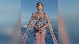 Urvashi Rautela Turns Heads At Cannes 2026 In Crystal-Drenched JoliPoli Couture With Dramatic Cape Sleeves
