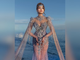 Urvashi Rautela Turns Heads At Cannes 2026 In Crystal-Drenched JoliPoli Couture With Dramatic Cape Sleeves