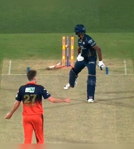 Hit-wicket In IPL: Sai Sudharsans Brilliant Shot Turns Into Disaster As GT Falter vs RCB