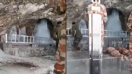 अमरनाथ में बाबा बर्फानी प्रकट हुए, 6-7 फीट का शिवलिंग बना, जवानों ने किए पहले दर्शन, 3 जुलाई से यात्रा शुरू