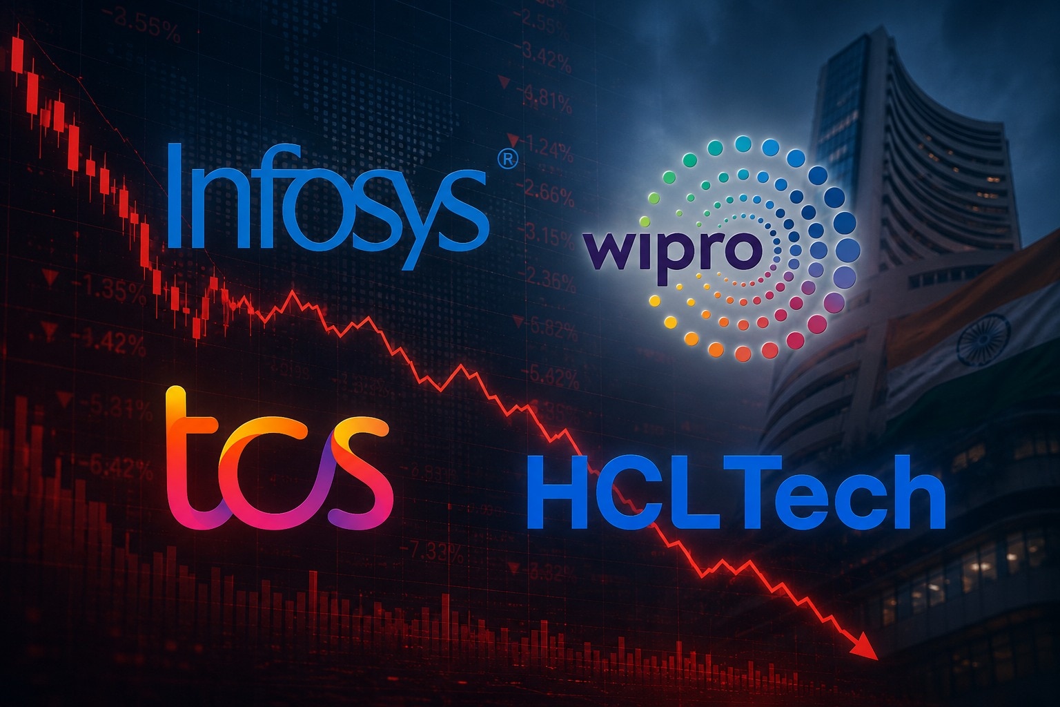 Nifty IT Loses Rs 50,000 Crore In Market Capitalisation In 15 Minutes As TCS, HCLTech Fall