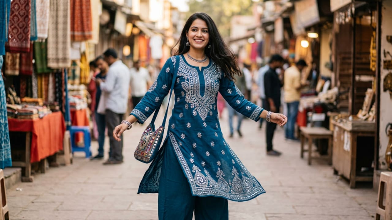 Why do some mirror work kurtas look cheap