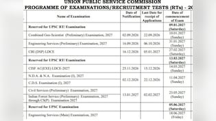 UPSC Exam Calendar Out: कब होगा CSE, NDA, CDS एग्जाम, यूपीएससी ने जारी किया साल 2027 का परीक्षा कैलेंडर