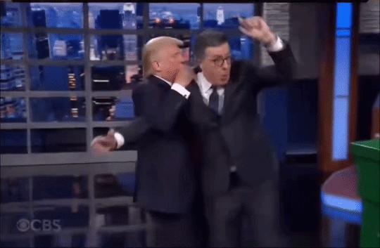 Video: Donald Trump Tosses Stephen Colbert In Dumpster Before YMCA Dance In AI-Generated Clip