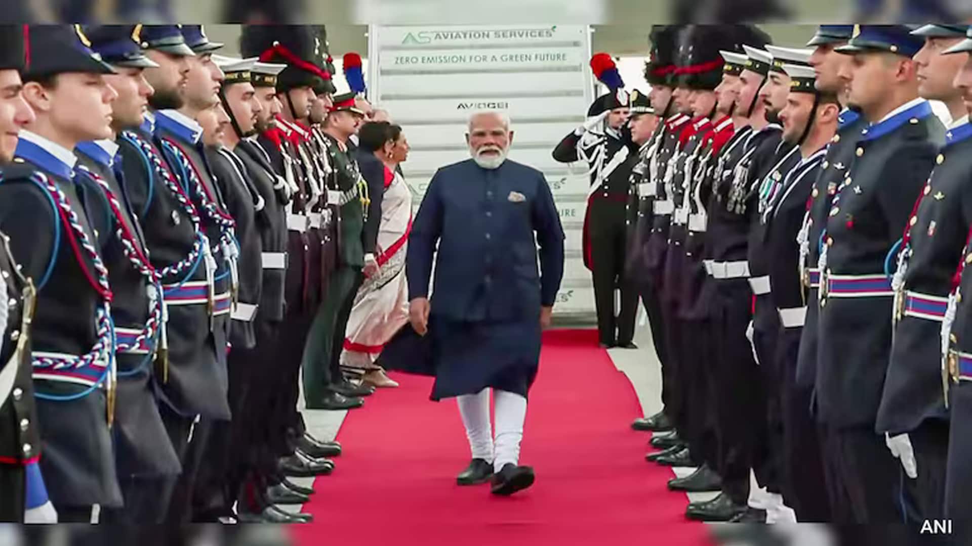 PM Modi Arrives In Italy, To Meet Giorgia Meloni Today