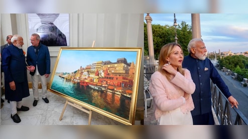 'Kashi In Rome': PM Modi Receives Painting, Holds Talks With Italian PM Meloni