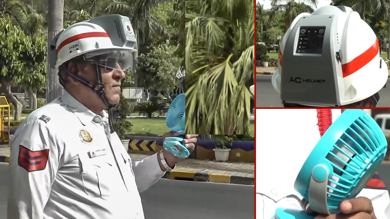 Delhi Traffic Police Test 'AC Helmets', Portable Fans To Tackle Heat