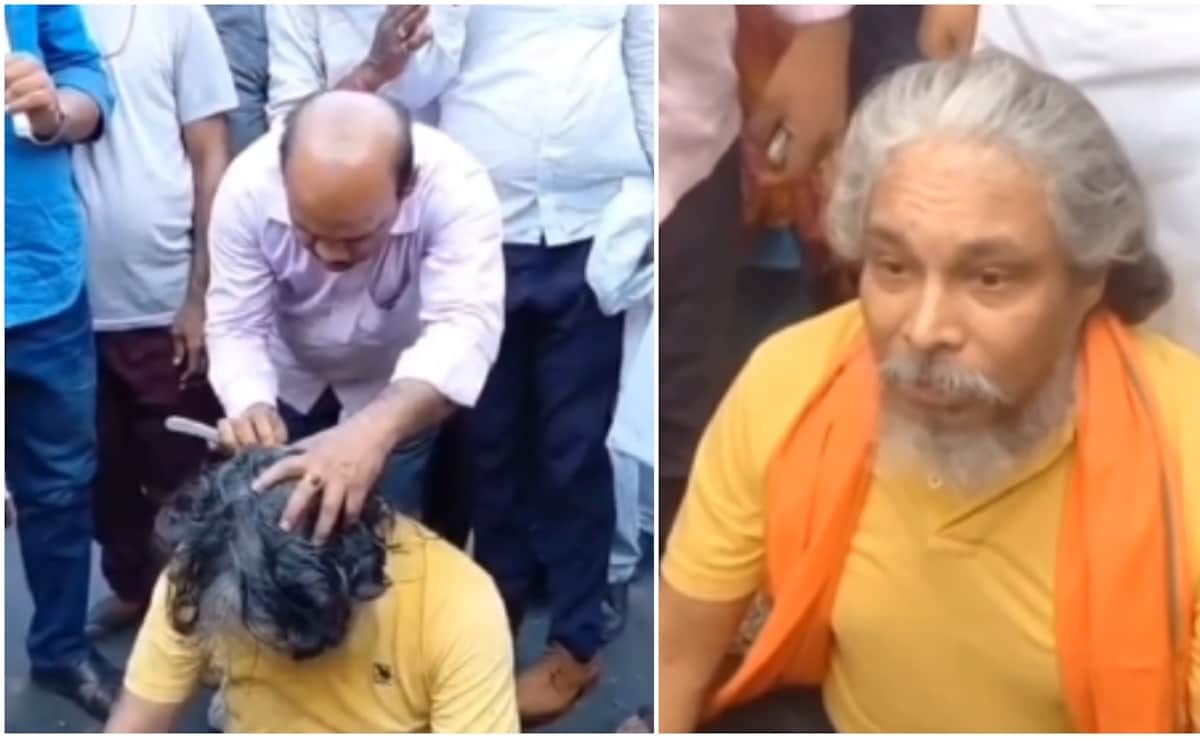 बंगाल में खिला कमल तो धनबाद में गूंजा 'मुंडन मंत्र', BJP नेता ने 1 साल बाद कटवाई दाढ़ी; जश्न में बांटी झालमुड़ी