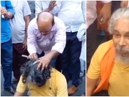 बंगाल में खिला कमल तो धनबाद में गूंजा 'मुंडन मंत्र', BJP नेता ने 1 साल बाद कटवाई दाढ़ी; जश्न में बांटी झालमुड़ी