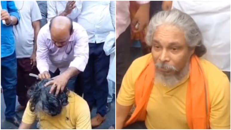 बंगाल में खिला कमल तो धनबाद में गूंजा 'मुंडन मंत्र', BJP नेता ने 1 साल बाद कटवाई दाढ़ी; जश्न में बांटी झालमुड़ी