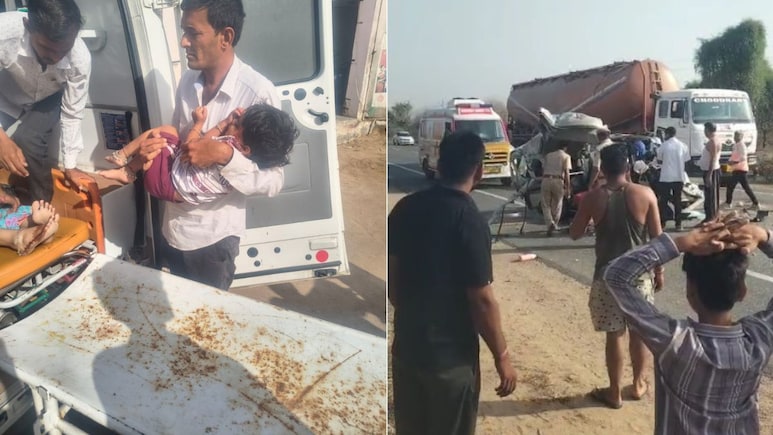 नागौर में भीषण सड़क हादसा, रोडवेज बस और कार की टक्कर में 4 की मौत, 4 गंभीर घायल