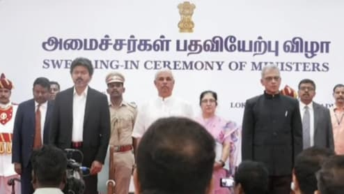 21 TVK, 2 Congress MLAs Take Oath In Vijay's Cabinet, No IUML Or VCK For Now