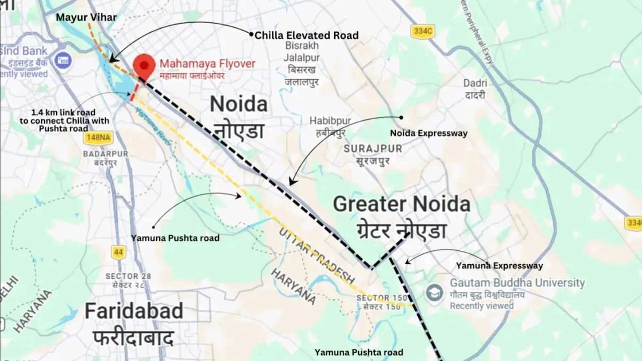 नोएडा फिल्म सिटी से अक्षरधाम तक खत्म होगा ट्रैफिक जाम, नोएडा के महामाया फ्लाईओवर तक एलिवेटेड रोड बनेगा