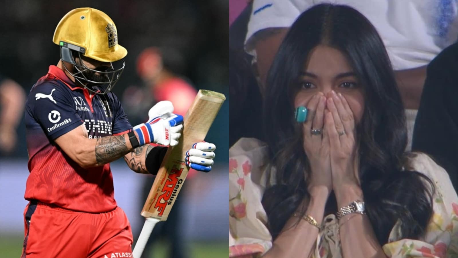 Virat Kohli Fumes After Missing 50 Against Gujarat Titans. Anushka Sharmas Reaction Cant Be Missed