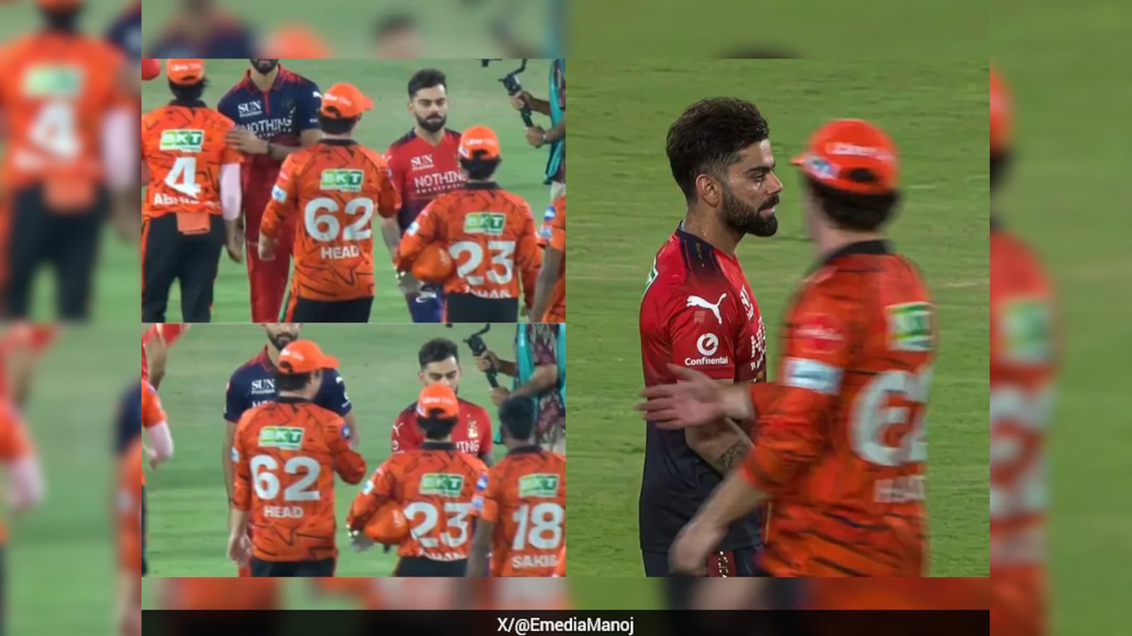 Video: Virat Kohli Snubs Australia Star Travis Heads Handshake As On-Filed IPL Spat Escalates