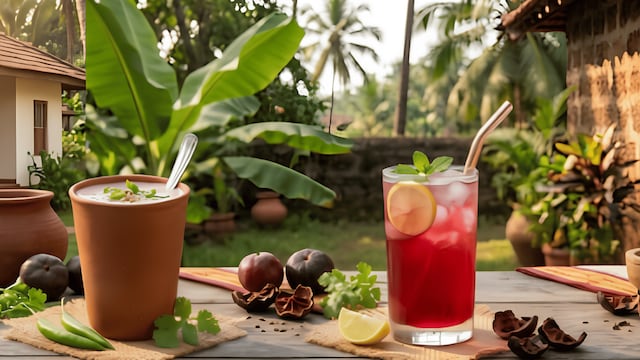 Sol Kadhi and kokum sharbat are natural remedies that hydrate and better gut function