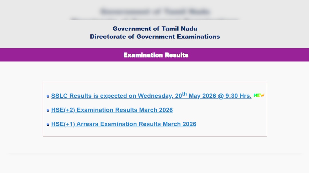 TN 10th Result 2026: Tamil Nadu SSLC Results OUT At @9:30 AM Today; Check Direct Link, Websites To Check Marksheet