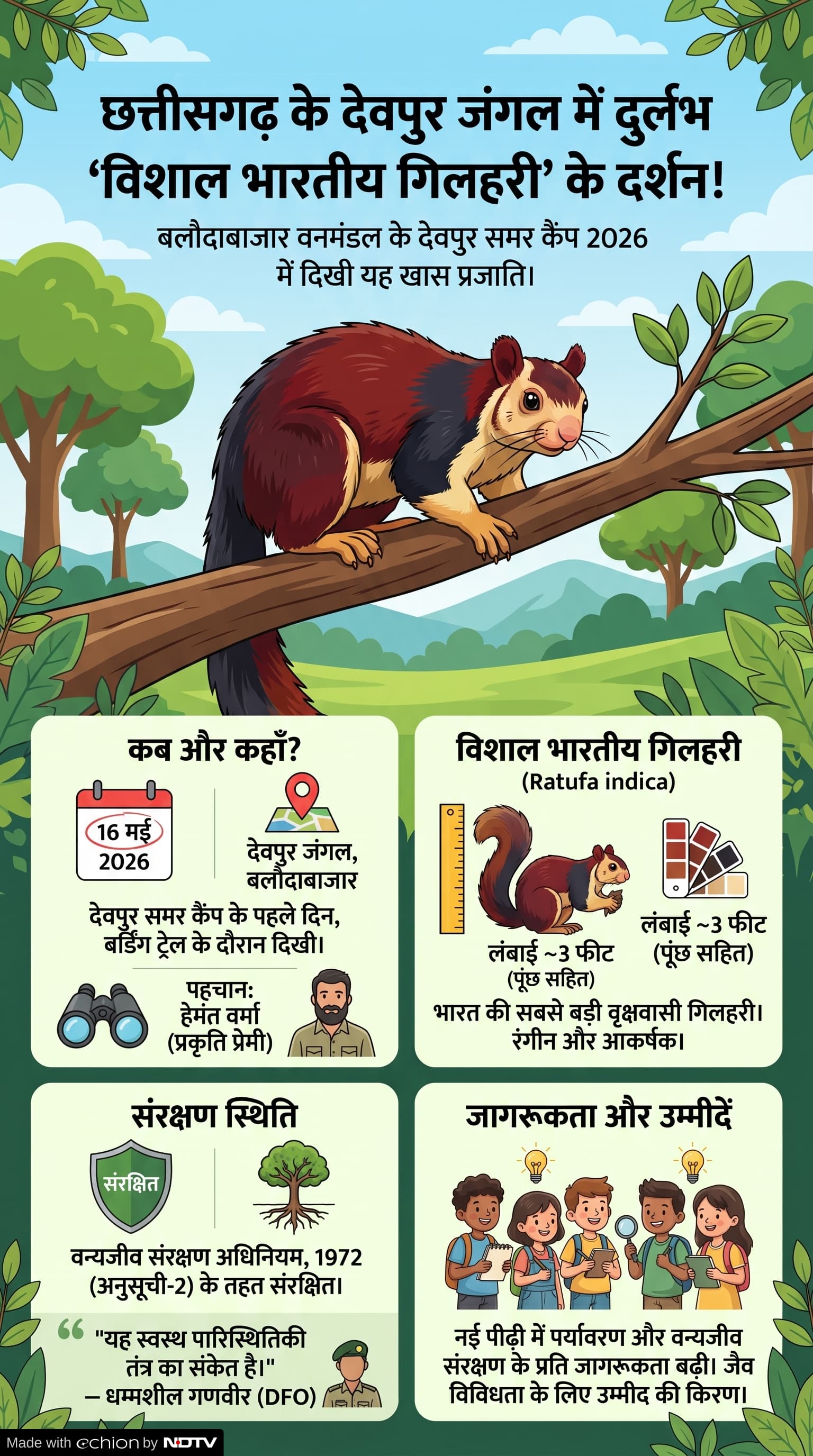 Rare Giant Indian Squirrel: विशाल भारतीय गिलहरी