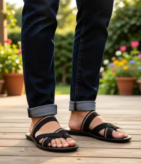 Click To Buy Garg Creation Men Black Sandals