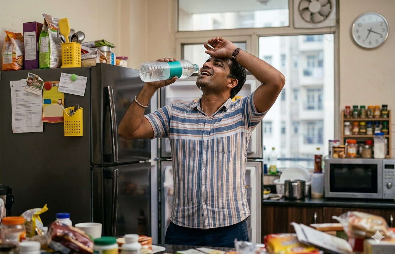 Drinking chilled water right after being in the heat can shock your heart