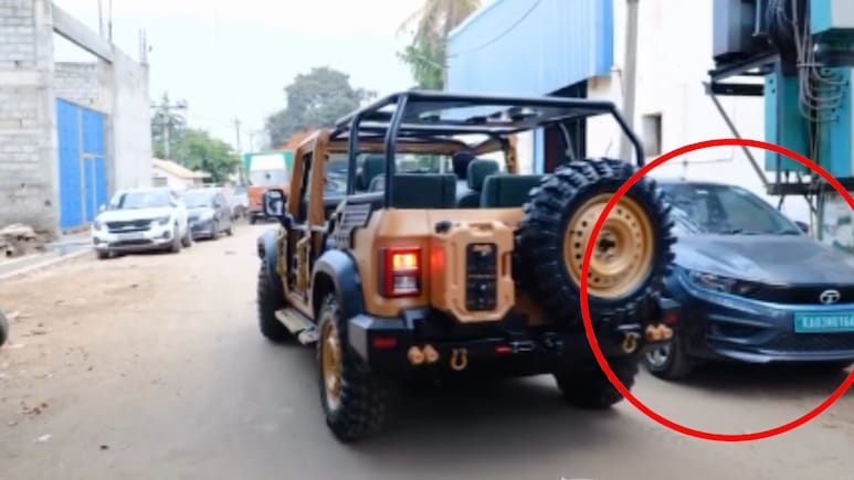 Mahindra Thar ATV Rolling Out Of Workshop Makes Tata Tiago EV Look Tiny: Video