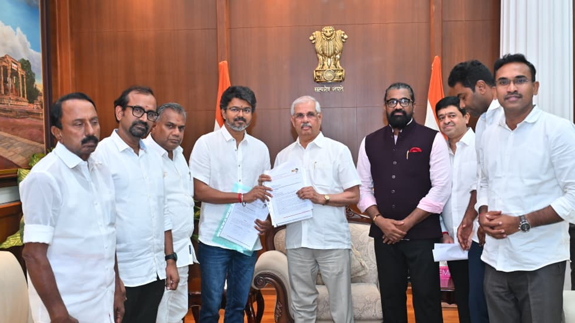 Third Time at Raj Bhavan: Vijay Meets Governor Amid Government Formation Buzz