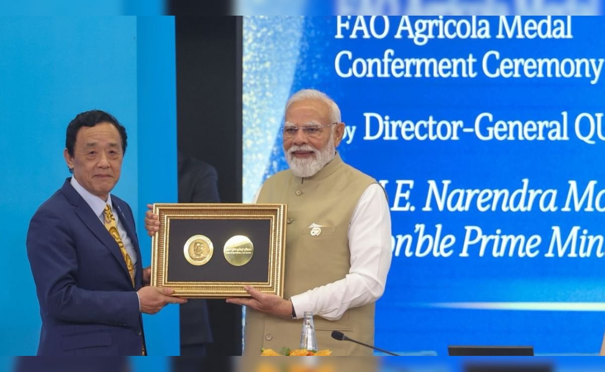 PM Modi Receives Prestigious FAO Agricola Medal