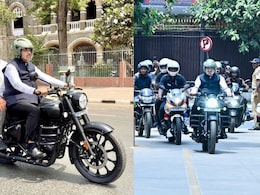 Devendra Fadnavis Rides Royal Enfield Classic 350 After PM Modi's Fuel-Saving Appeal: Pics