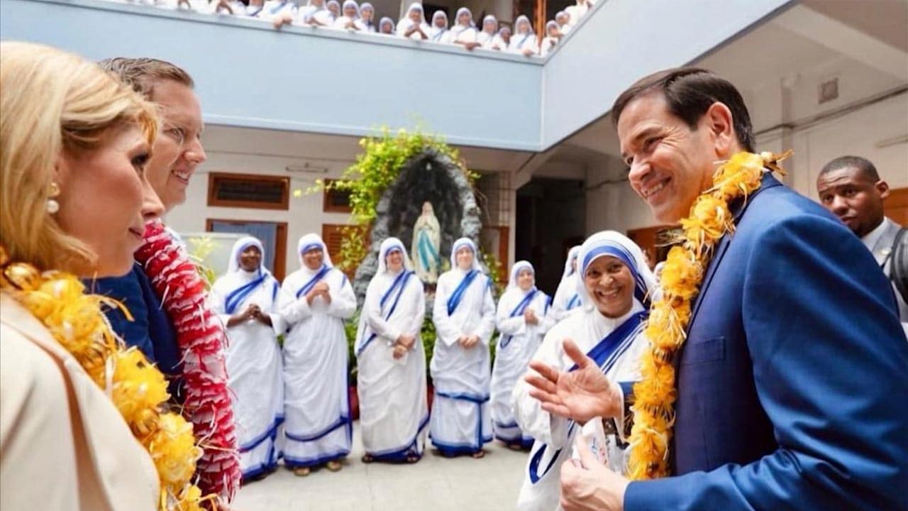 Marco Rubio Visits Saint Teresa's Mother House, Children's Home in Kolkata
