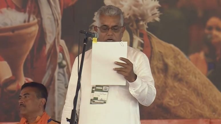 संघ प्रचारक, आक्रामक छवि; ममता से सीधे मोर्चा लेने वाले बीजेपी नेता दिलीप घोष, शुभेंदु के बाद सबसे पहले ली शपथ